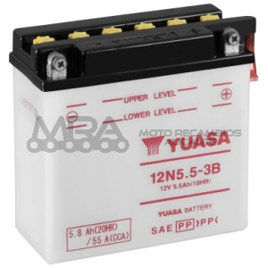 BATERIA YUASA 12N5.5-3B COMBIPACK