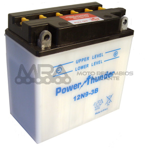 BATERIA POWER THUNDER 12N9-3B CON ACIDO