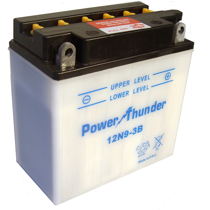 BATERIA POWER THUNDER 12N9-3B CON ACIDO