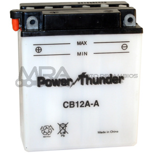 BATERIA POWER THUNDER CB12A-A CON ACIDO