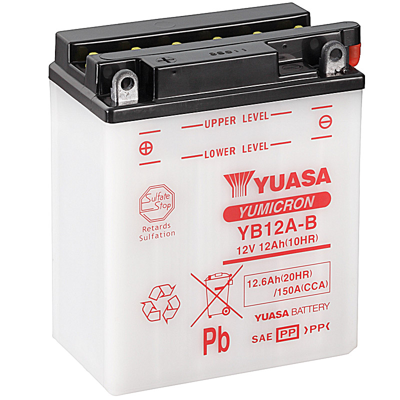 BATERIA YUASA YB12A-B COMBIPACK