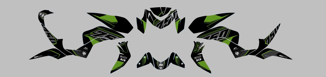 KIT DECO UP MAXIMIZE KAWASAKI Z750 07->13 NEGRO-VE