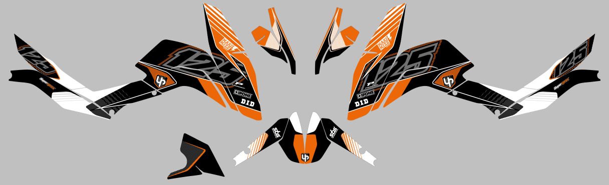 KIT DECO UP MAXIMIZE KTM DUKE 125 11->13 NEGRO-NAR