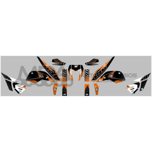 KIT DECO UP MAXIMIZE KTM DUKE 690 10->15 NEGRO-NAR