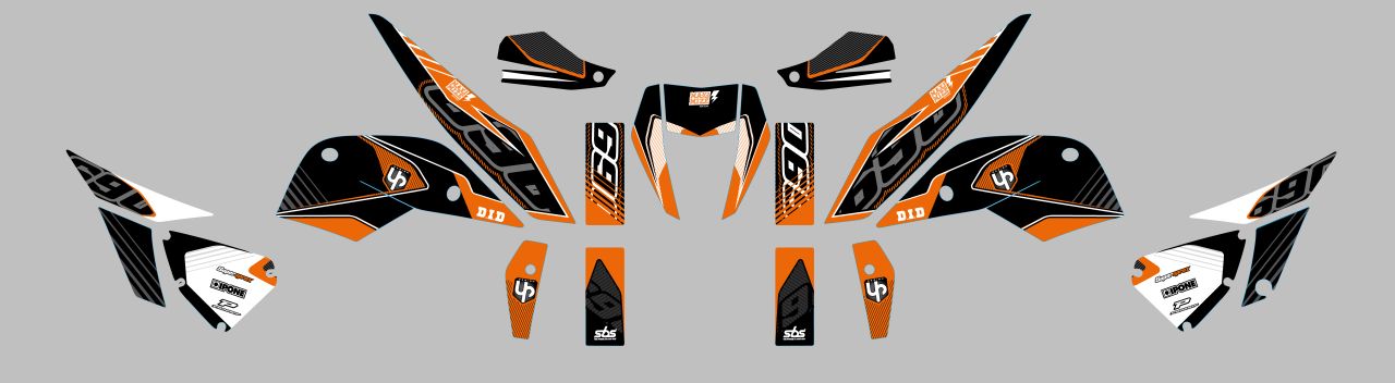 KIT DECO UP MAXIMIZE KTM DUKE 690 10->15 NEGRO-NAR