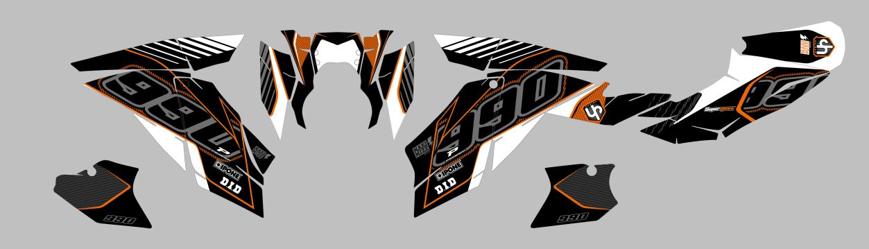 KIT DECO UP MAXIMIZE KTM SUPER DUKE 990 10->15 NEG