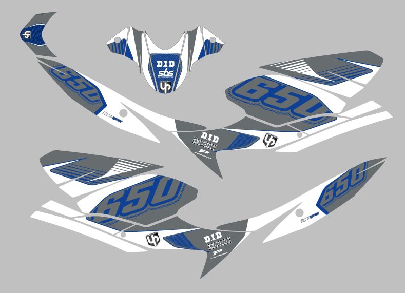 KIT DECO UP MAXIMIZE SUZUKI SV650 08->16 GRIS-BLAN