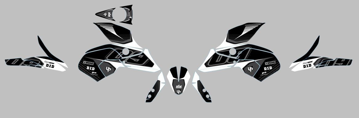 KIT DECO UP MAXIMIZE YAMAHA MT09 15->16 NEGRO-BLAN
