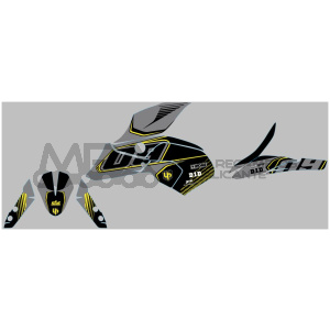 KIT DECO UP MAXIMIZE YAMAHA MT09 15->16 GRIS-AMARI