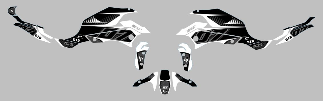 KIT DECO UP MAXIMIZE YAMAHA MT07 15->17 NEGRO-BLAN