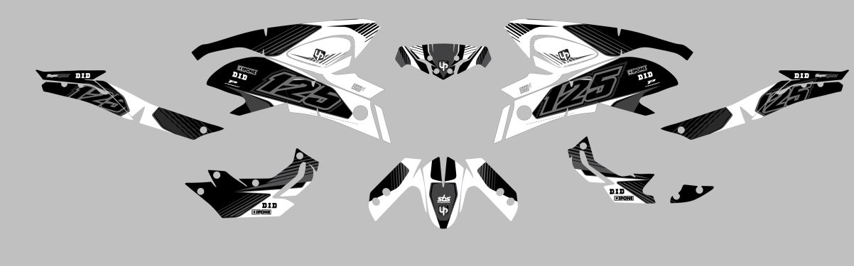 KIT DECO UP MAXIMIZE YAMAHA MT125 15->17 NEGRO-BLA