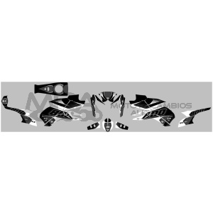 KIT DECO UP MAXIMIZE YAMAHA FZ8 10->14 NEGRO-BLANC