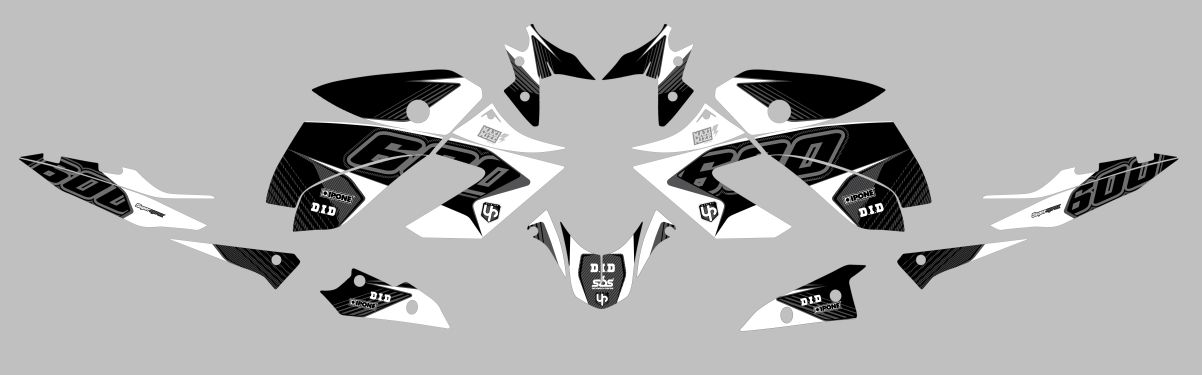 KIT DECO UP MAXIMIZE YAMAHA XJ6 10->15 NEGRO-BLANC
