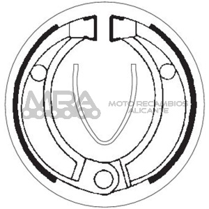 MORDAZAS FRENO POSTERIOR HONDACR 80 R 86-91