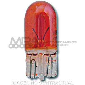 LAMPARA TODO CRISTAL T10 12V  5W   AMBAR