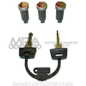 CERRADURA 3 BOMBINES VESPA 200IRIS, PIAGGIO TYPHON