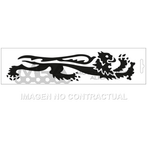 ADHESIVO LEON MALOSSI NEGRO DERECHO 24 CM