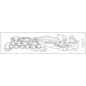 ADHESIVO MALOSSI LEON BLANCO DERECHO 24 CM