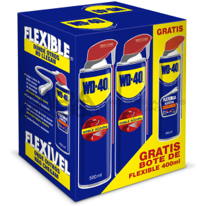 PACK WD40 DOBLE ACCION 500 ML FLEXIBLE 400 ML REGA
