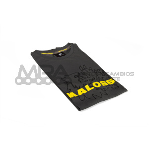 CAMISETA MALOSSI ANTRACITA CON LOGO FLUORESCENTE