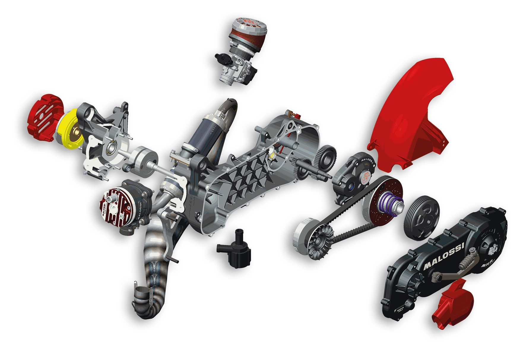 MOTOR MALOSSI COMPLETO RC-ONE MINARELLI 94 CC