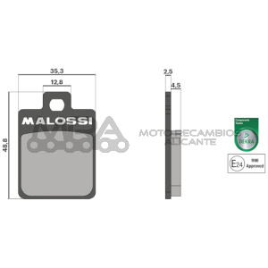 PASTILLAS FRENO MALOSSI BRAKE PADS SYM JET 14 125