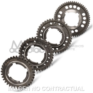 CONJUNTO RUEDAS DENTADAS MALOSSI CAMBIO VESPA PX