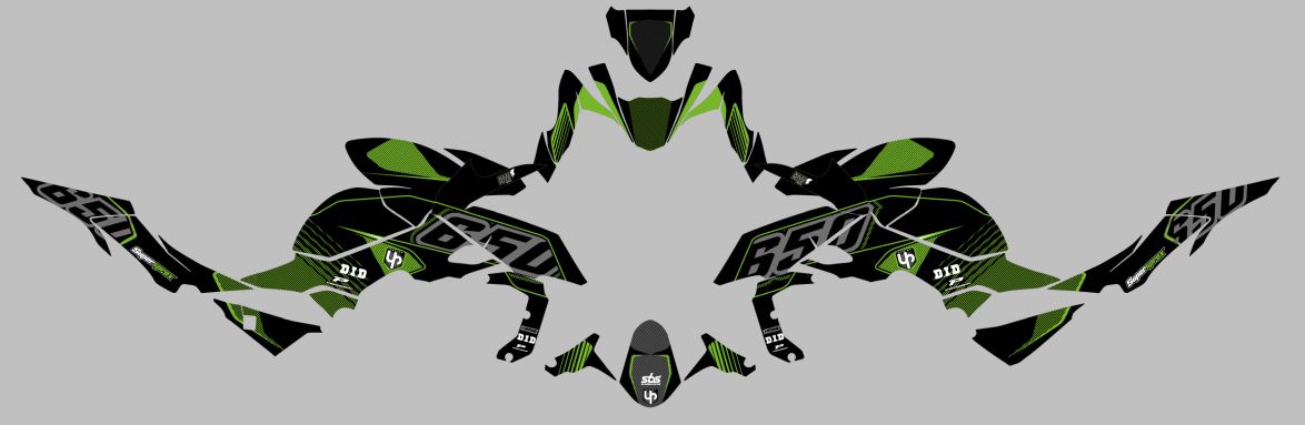 KIT DECO UP MAXIMIZE KAWASAKI Z 650 2017 NEGRO-VER