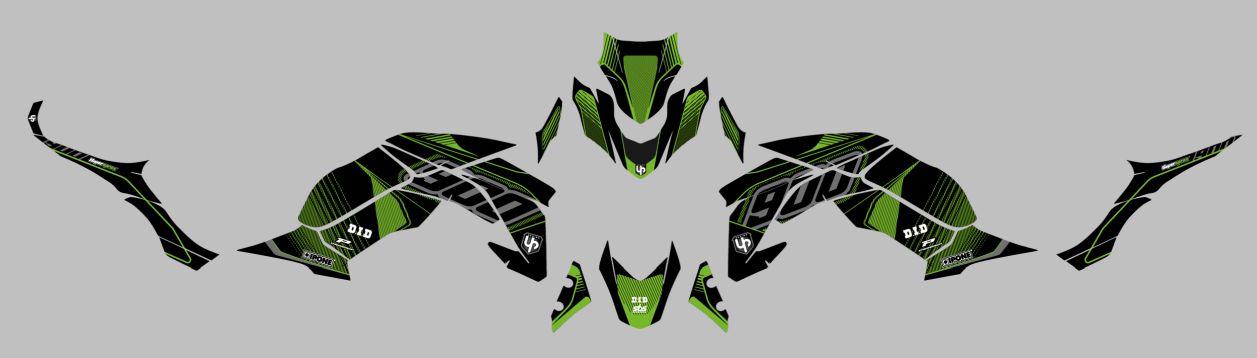 KIT DECO UP MAXIMIZE KAWASAKI Z 900 2017 NEGRO-VER