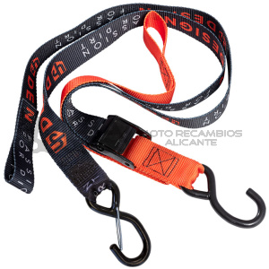 CORREA DE TRANSPORTE UP DESIGN NEGRA-NARANJA