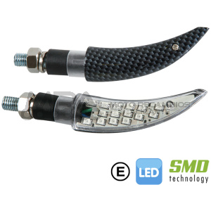 KATANA INTERMITENTES CON LED 12V LED CARBÓN