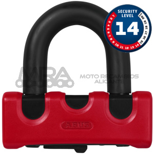 CANDADO DISCO ABUS GRANIT XS 67/105HB50 ROJO