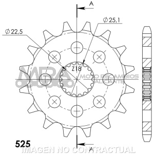 PIÑON SUPERSPROX TRIUMPH 525 X 16