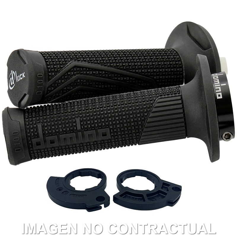 PUÑOS DOMINO D100 C/POLEA COLOR NEGRO