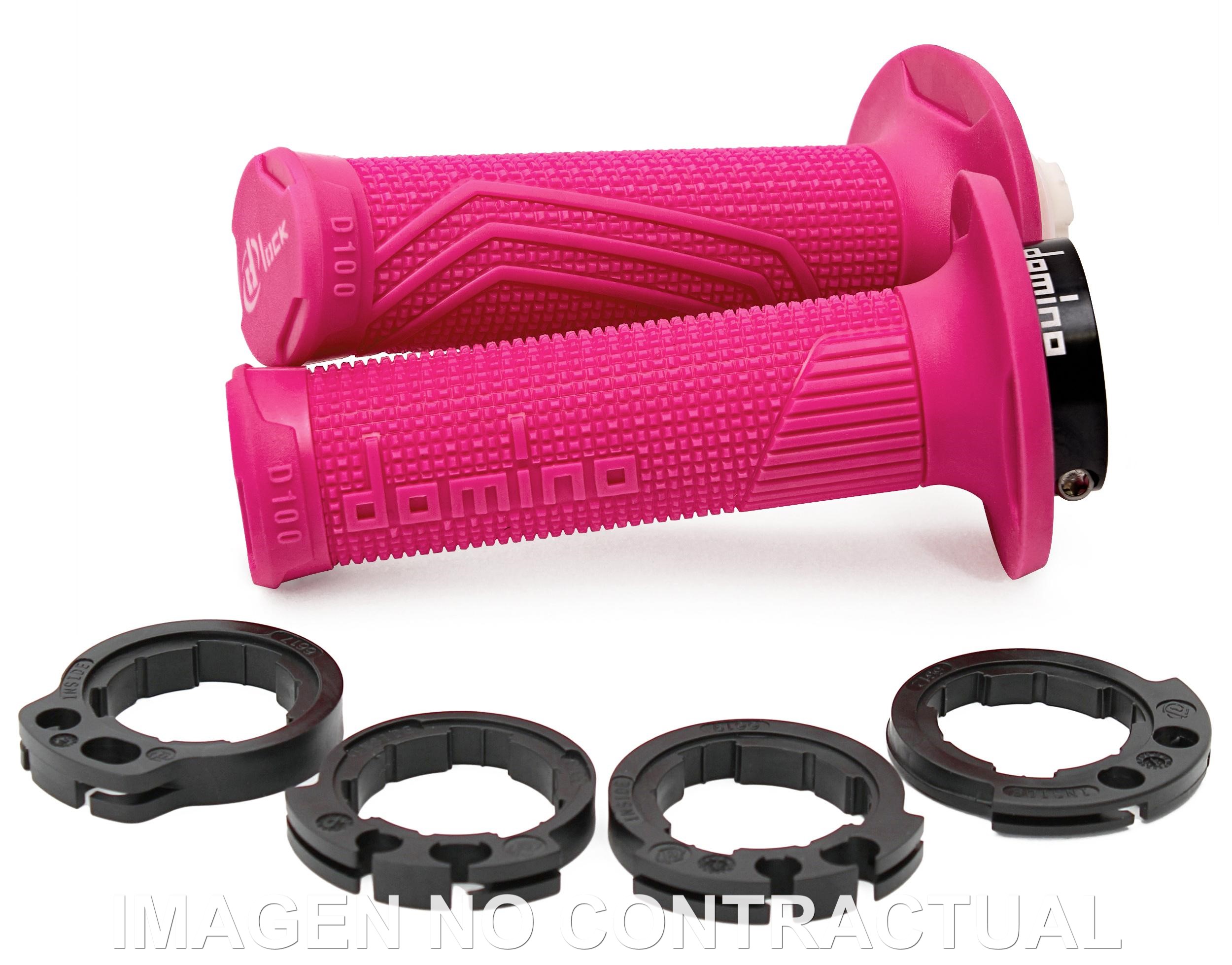 PUÑOS DOMINO D100 C/POLEAS COLOR FUCSIA