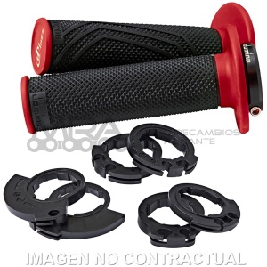 PUÑOS DOMINO D200 NEGRO / ROJO