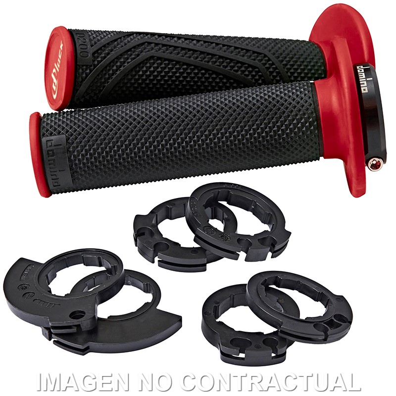 PUÑOS DOMINO D200 NEGRO / ROJO