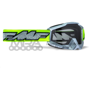 FMF POWERBOMB GOGGLE ROCKET SILVER LIME – CLEAR