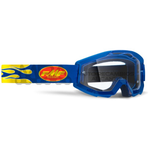 FMF POWERCORE GOGGLE FLAME NAVY – CLEAR LENS