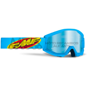 FMF POWERCORE GOGGLE CORE CYAN – MIRROR BLUE LENS