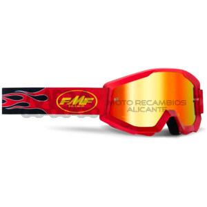 FMF POWERCORE YOUTH GOGGLE FLAME RED – MIRROR RED