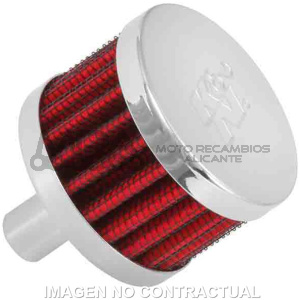 FILTRO AIRE K&N C/V 1/2″VENT,2″OD