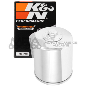 FILTRO ACEITE K&N CROMADO HARLEY DAVIDSON
