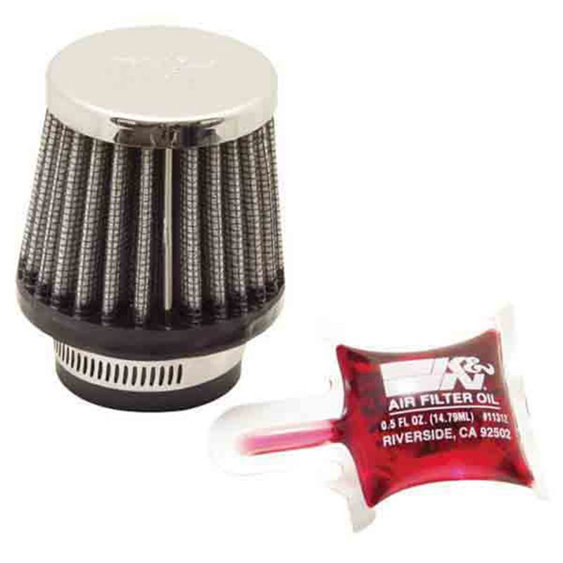 FILTRO POTT K&N CONICO TAPA CROMADA D.35 MM