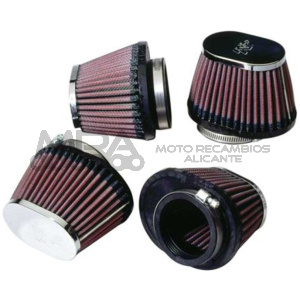 FILTROS POTENCIA K&N D.54 mm TAPA CROMADA