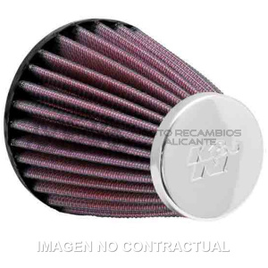 FILTRO AIRE K&N UNIVERSAL CROMADO 2-1/16″FLG, 3-1/