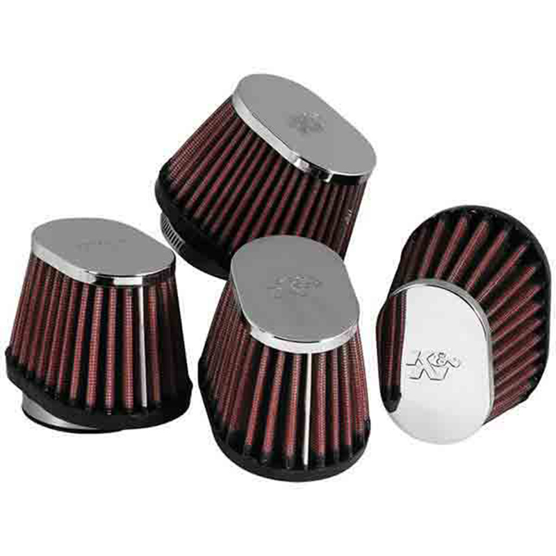 FILTROS POTENCIA K&N OVALES CROMADOS D.51 MM