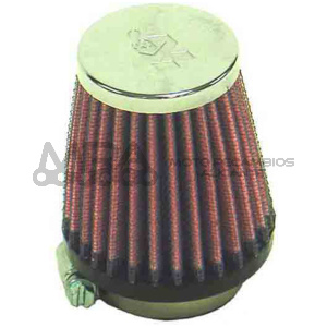 FILTRO POTENCIA K&N CROMADO D.40 MM