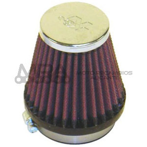 FILTRO POTENCIA K&N CROMADO UNIVERSAL D.54