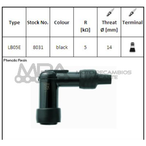 PIPA DE BUJIA NGK LB05E